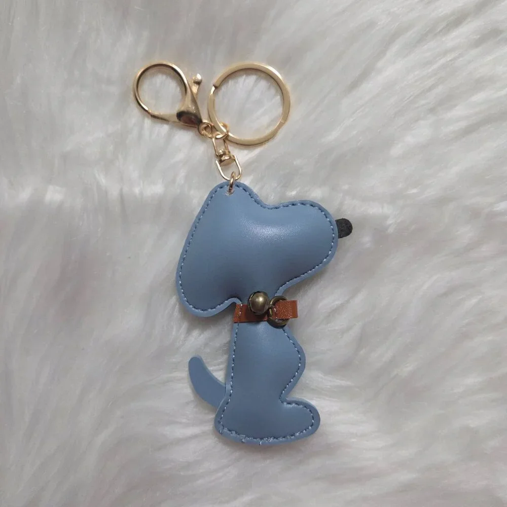 Peanuts Faux Leather Snoopy Keychain